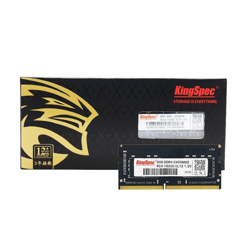 Kingspec DDR4 8GB 2400MHz RAM memory module with packaging. Kingspec DDR4 8GB 2400MHz RAM memory module with packaging.
